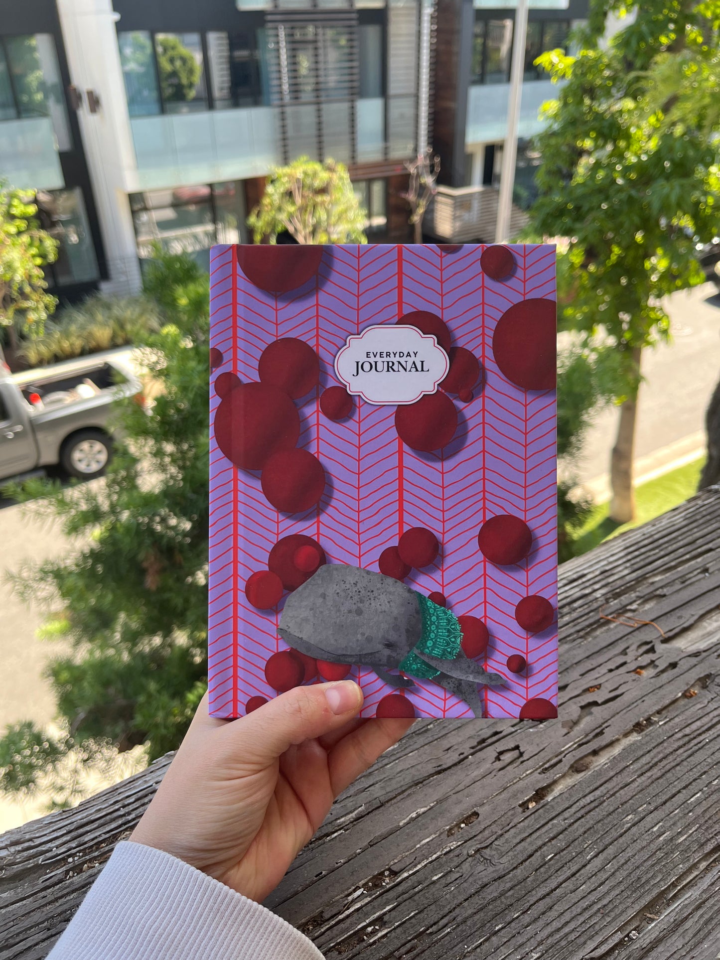 Hardcover Journal – Whale in Red Drift