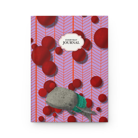 Hardcover Journal – Whale in Red Drift
