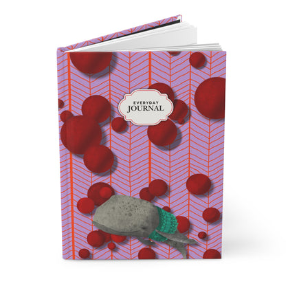 Hardcover Journal – Whale in Red Drift