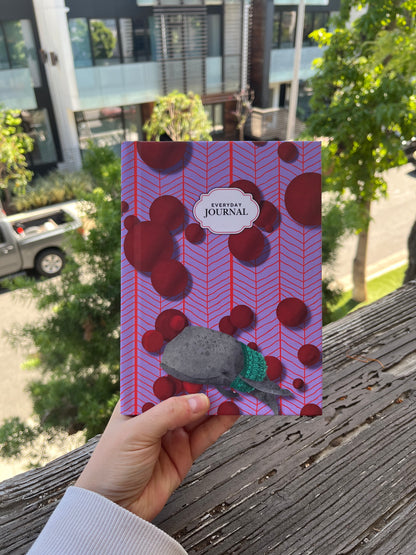 Hardcover Journal – Whale in Red Drift